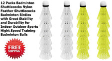12pk Badminton Birdies Great Stability Durability Hight Speed Training Balls