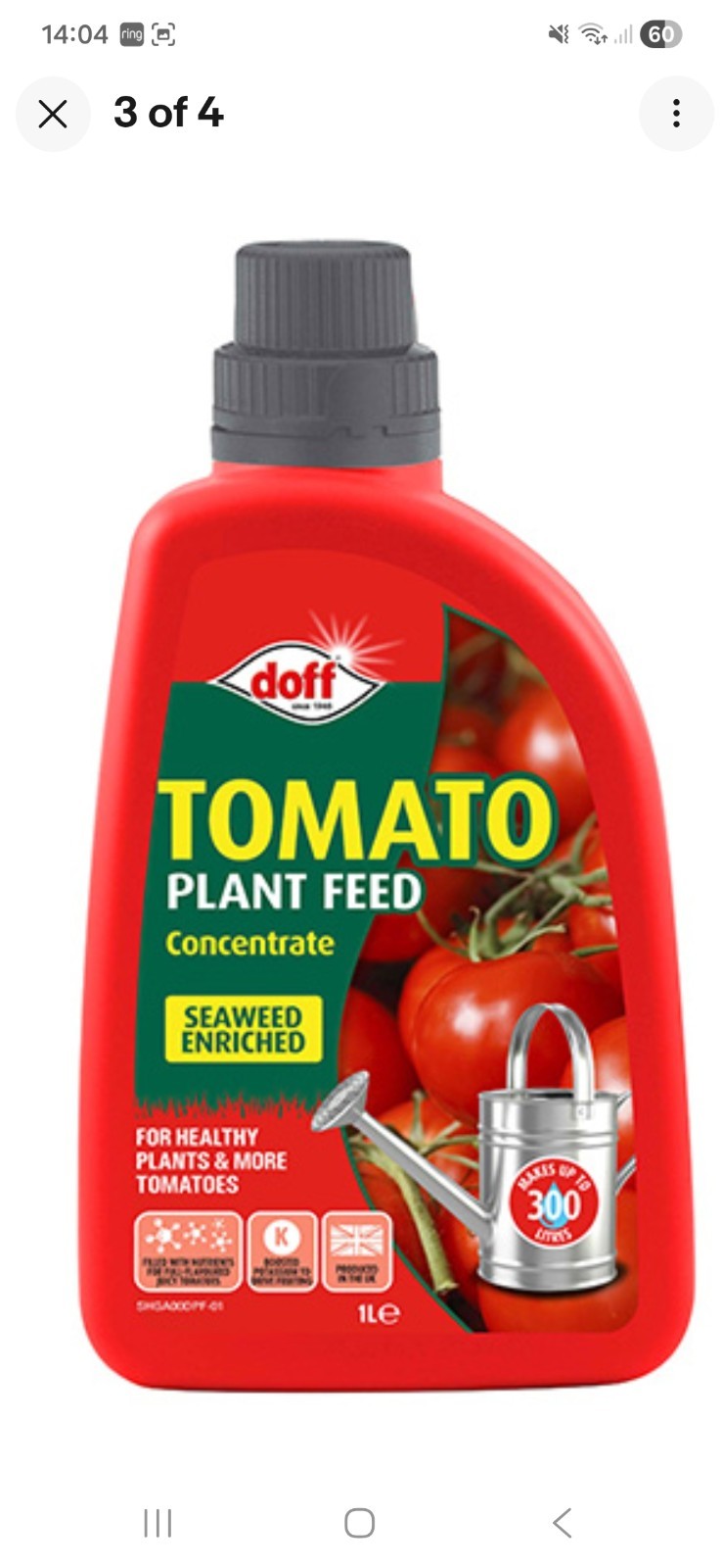 Doff Tomato Plant Feed Concentrate  1 Litre