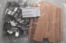 100PCS double layers Wooden wicks for candle making. Eco friendly natural wicks