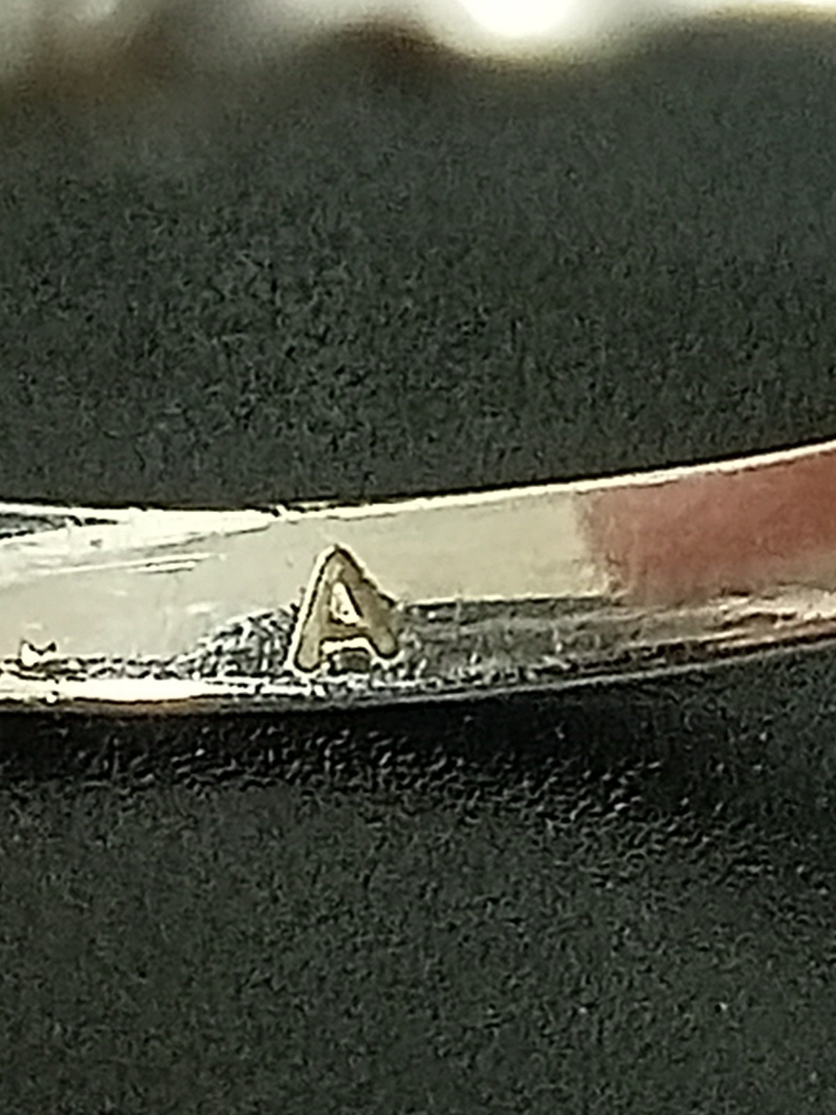 925 Solid Silver Ring With Five Unknown Clear Rou… - image 4