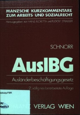 Ausländerbeschäftigungsgesetz Schnorr, Gerhard: