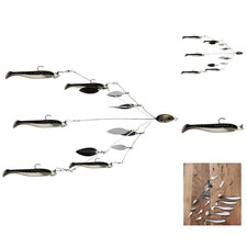 Complete 15-Piece Umbrella Rig Set - 20cm Bass Fishing Lure with Swim Baits