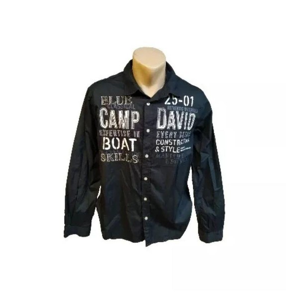 Men Camp David Shirt White Cotton 36 / S / 44 #XIR