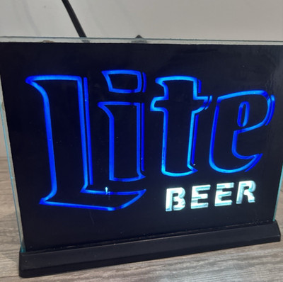 VINTAGE  ''LITE BEER'' ELECTRILIGHT BAR SIGN WORDENGLASS MICHIGAN MANCAVE