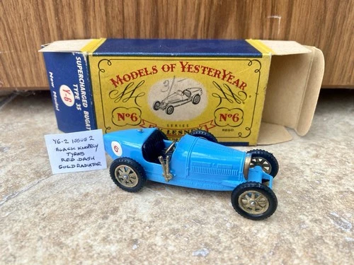 MATCHBOX LESNEY YESTERYEAR Y6-2 BUGATTI ISSUE 2 *NMIB*