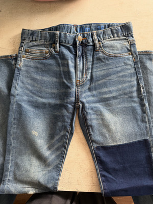 NWOT J. Crew Crewcuts Boy's Slim Jeans with Styled Patchwork Size 16