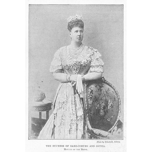 DUCHESS OF SAXE-COBURG and GOTHA - Antique Print 1894