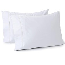 SCI Pure Cotton 2PC Pillowcase Set 400 Thread Count King Size 100 Cotton Sateen