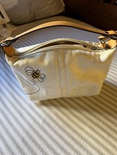 Coach White Beige Signature Logo Shoulder Bag...