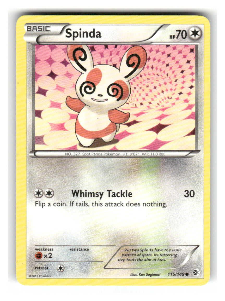 Spinda 115/149 Common Boundaries Crossed Pokemon Moderately Played