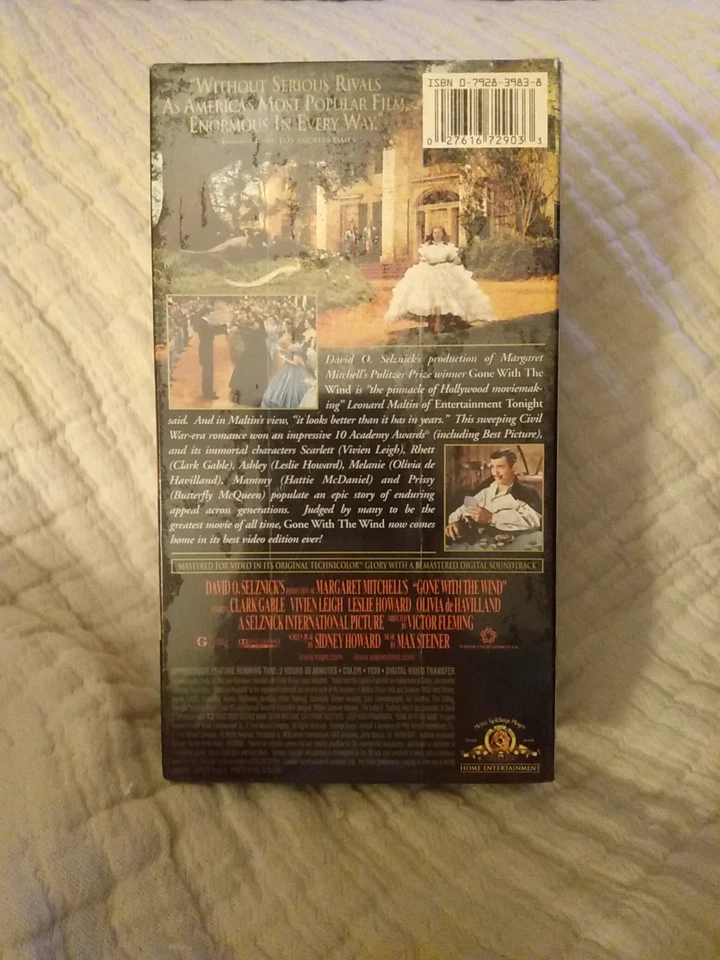 Gone With the Wind, VHS, 1998 , 2 Tape Box Set, FACTORY SEALED BRAND NEW - Image 4 of 4