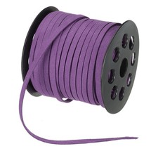 Faux Suede Leather Cord 5mm x 50 Yard Flat Suede String Cord Deep Purple