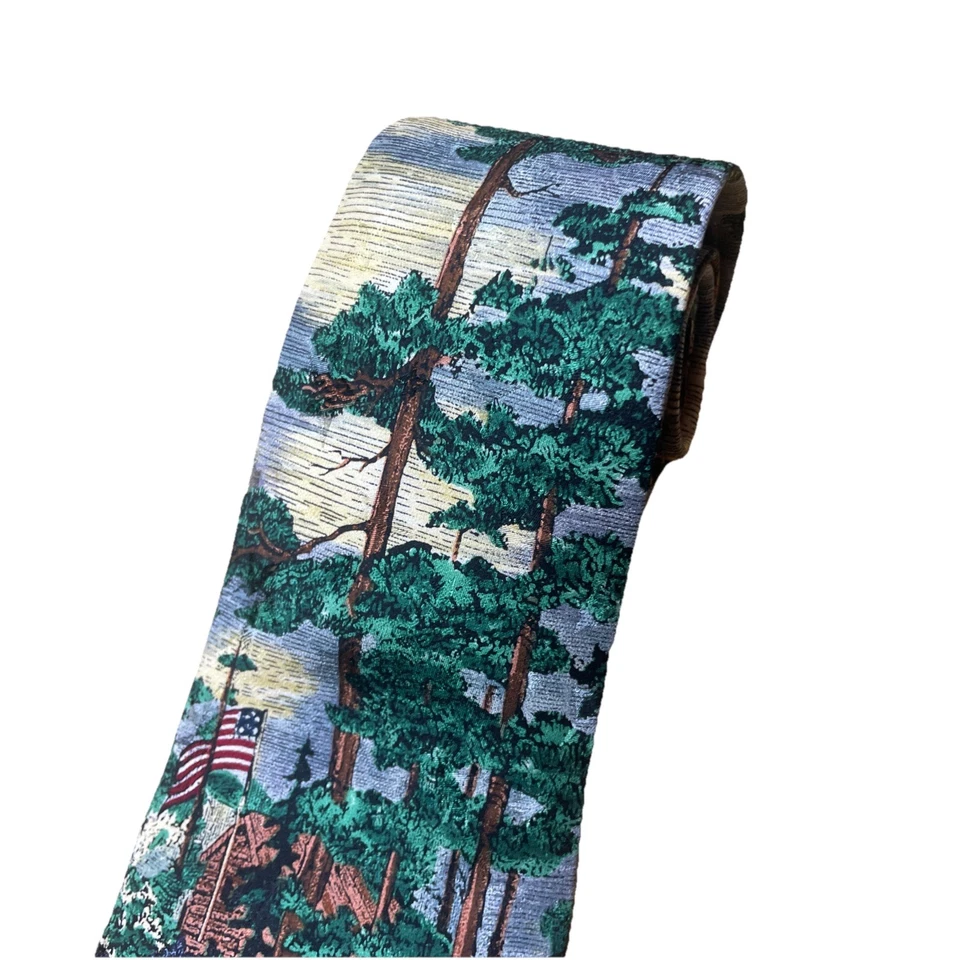 Corbata Cuello TANGO por Max Raab SERIE AMERICANA "Vintage Angler Circa 1908" SEDA Foto 3 de 4