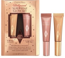 Charlotte Tilbury Mini Hollywood Superstar Beauty Highlighter Wand Duo Set New