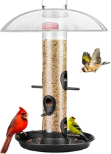 Metal Bird Feeders for Outdoors Hanging, Wild Bird Feeder for Finch Cardinal, La