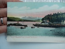 FLOPPY DAMP DAMAGED portree paddle steamers   - VINTAGE  POSTCARD   P19  PKT I 
