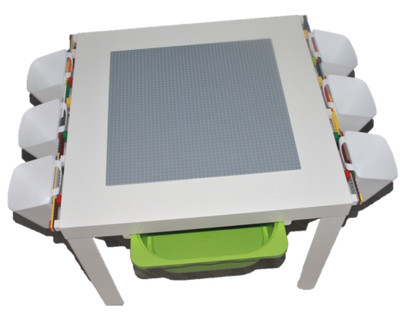 Lego Spieltisch,Lego Platte, Aufbewahrung Box Weiß,Gelb oder grün NEU