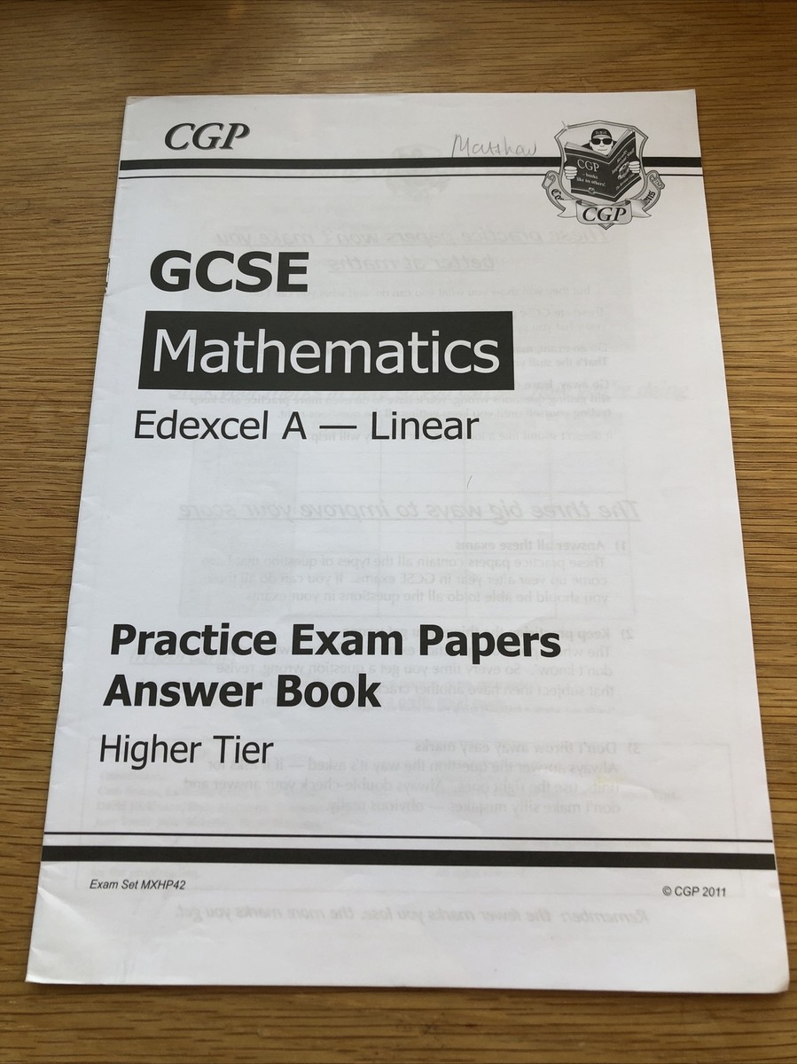 Gcse Maths Past Papers GCSE Mathematics Edexcel A Practice Exam Papers