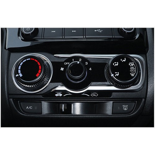 For Honda Fit Jazz 2015-2020 Matt Silver Central Console AC Switch Panel Trim 2P - Picture 3 of 8