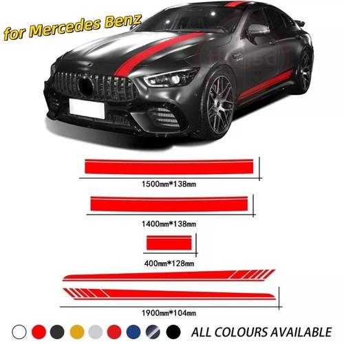 For Mercedes Benz AMG GT S 2015-Pre Hood Side Roof Rear Stripes Decal Vinyl New