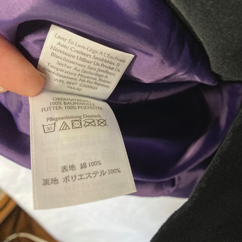 Eddie Bauer Blazer Womens 8 Black Velvet Purple Lined Whimsigoth Fairygrunge EUC - Picture 11 of 14