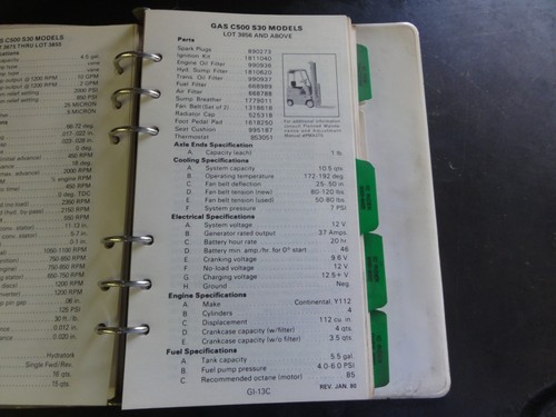 Clark Industrial Truck IC Rider Forklift Pit Stop Manual - Picture 6 of 8
