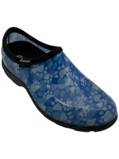 Sloggers Waterproof Paw Print Garden Sky Blue