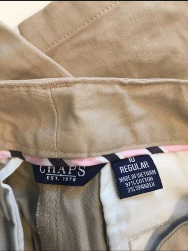 New CHAPS Shorts School Uniform size 10 regular Girls Bottom Beige Regular - Picture 4 of 6