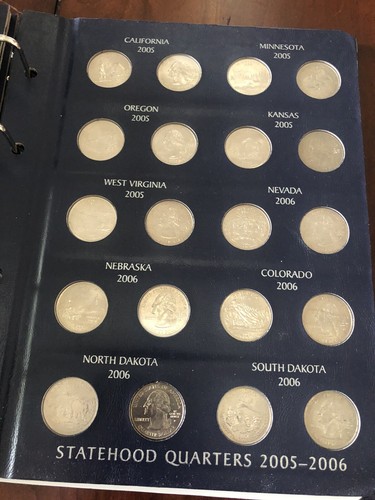 STATEHOOD QUARTERS COLLECTION-1999-2008-P and D mints-Nice album in holder - Picture 6 of 8