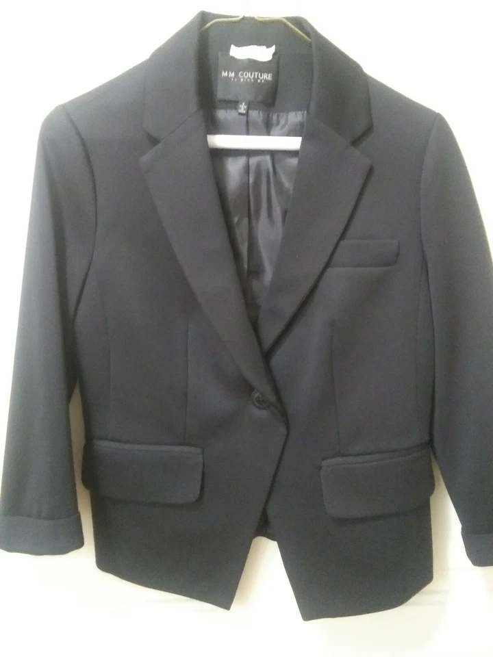 MM Couture by Miss Me SzSm. 黑色西装外套。 J29 — 第 2/4 张图片