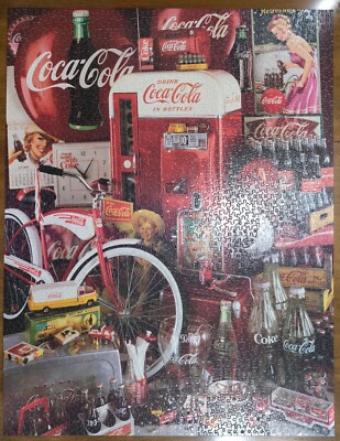 Vintag Puzzle 1990 2000 Piece Coke Adds Life to Everything Nice Springbok Jigsaw