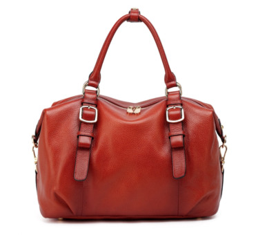 Vicenzo X2614 Women's Red Infinity Leather Satchel Purse