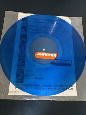 4E 4E Pharma records techno clear blue vinyl With Press Sheet
