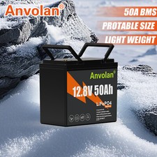 12V 50Ah Lithium LiFePO4 Battery Deep Cycle for Solar Boat Trolling Motor