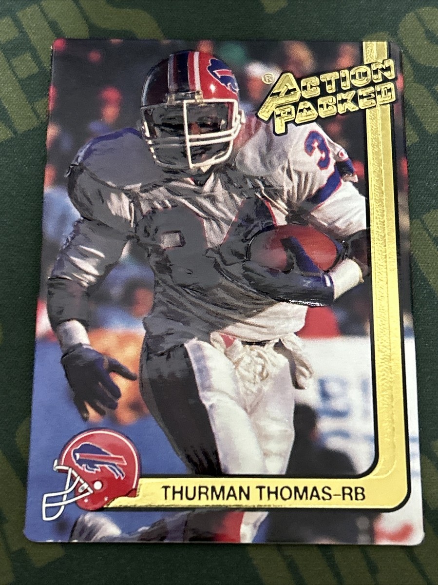 品のある豪華額 銅版画　ストームクラッシュ 1991 BRAILLE Action Packed #284 Thurman Thomas 1990 AFC Rushing