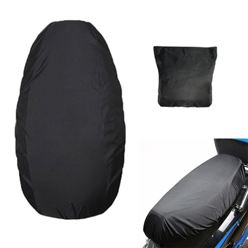 Motorcycle Rain Seat Cover Universal Flexible Waterproof Saddle Cover Black - Picture 5 of 50