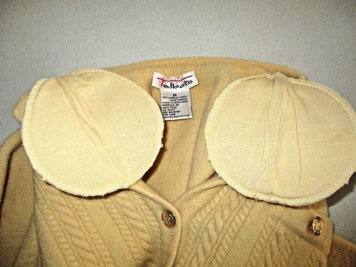 Yellow Cable TALBOTS 100% Wool SHRUNKEN Button SWEATER (See Below) NOW GIRL SIZE - Picture 11 of 12