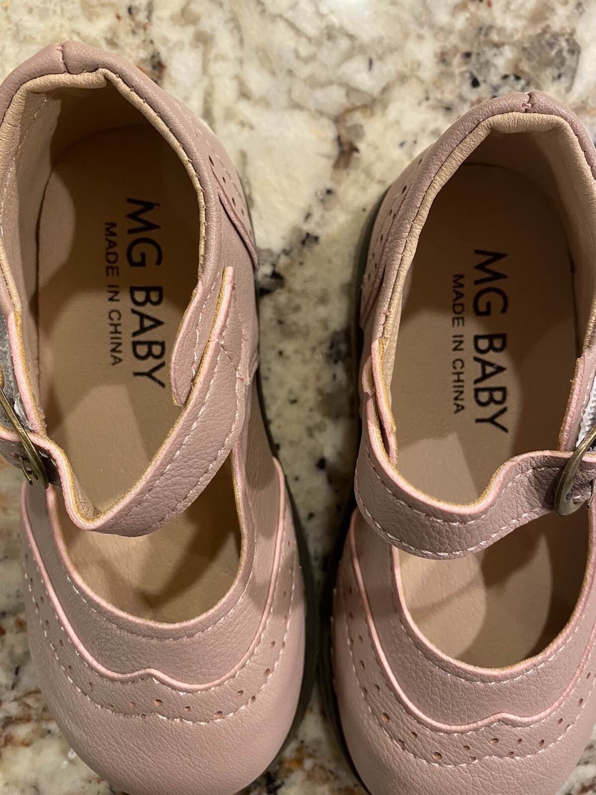 MG Baby Mary Jane Shoes Pink Velkro Straps Sz 7 Toddler eBay