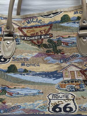 Pioneer Express Route 66 Tapestry Travel Bag Tote Carry-On No