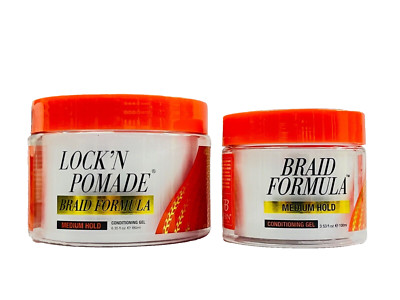 EBIN-BRAID FORMULA-LOCK'N POMADE-PFLEGENDES GEL-MITTLERER HALT-SCHNELLER UK-VERSAND!!!