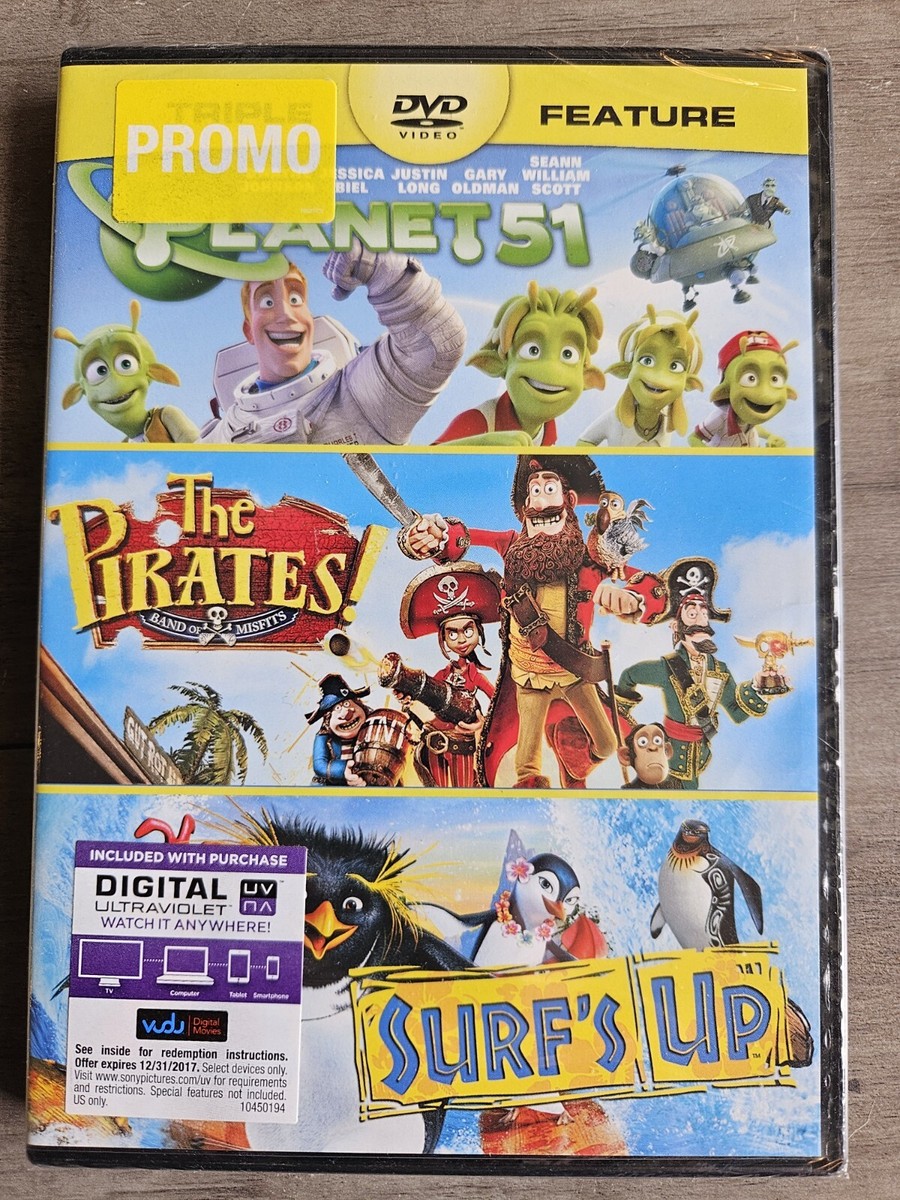 Planet 51 / The Pirates Band of Misfits / Surf's Up Triple