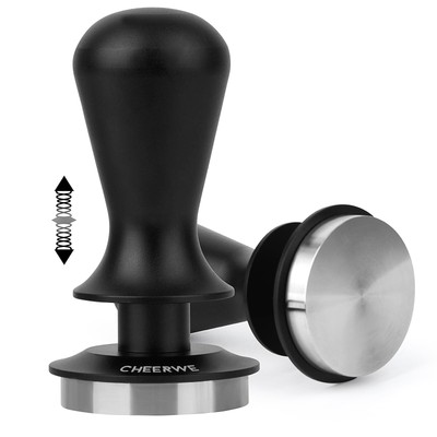 Cheerwe 58mm Espresso Tamper Daul Spring Loaded Calibrated Tamper Coffee Tamp...