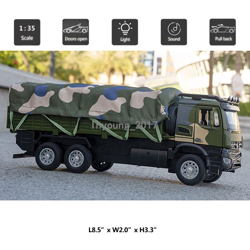 1/35 Camión Militar Modelo Coche Diecast Juguete Vehículo Niños Juguetes para Niños Regalos Foto 4 de 4