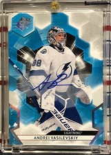 2020-21 UPPER DECK SPX ANDREI VASILEVSKIY, #68, AUTO, STANLEY CUP CHAMP BOLTS  A