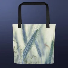 Tote bag, shoulder bag,shopping bag,alloverprint bag,wheat,seed,pastel,barley