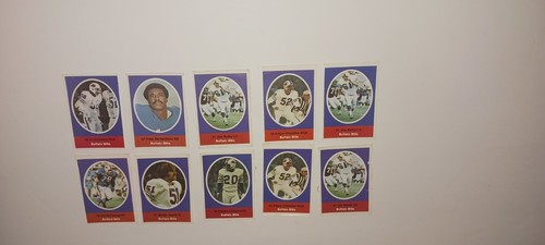Lote de 10 estampillas de fútbol americano Sunoco NFL 1972 del equipo Buffalo Bills - Imagen 4 de 6