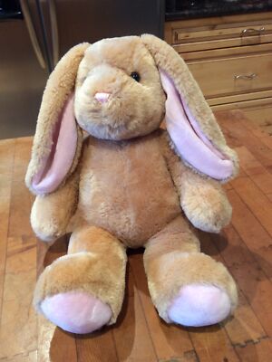 Build A Bear Workshop Bunny Rabbit Stuffed Animal Pawlette Tan Pink Plush 15''
