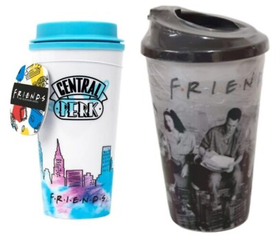 Central Perk Thermo Kaffeetasse mit auslaufsicherem Deckel Schraube Top Freunde Reisebecher