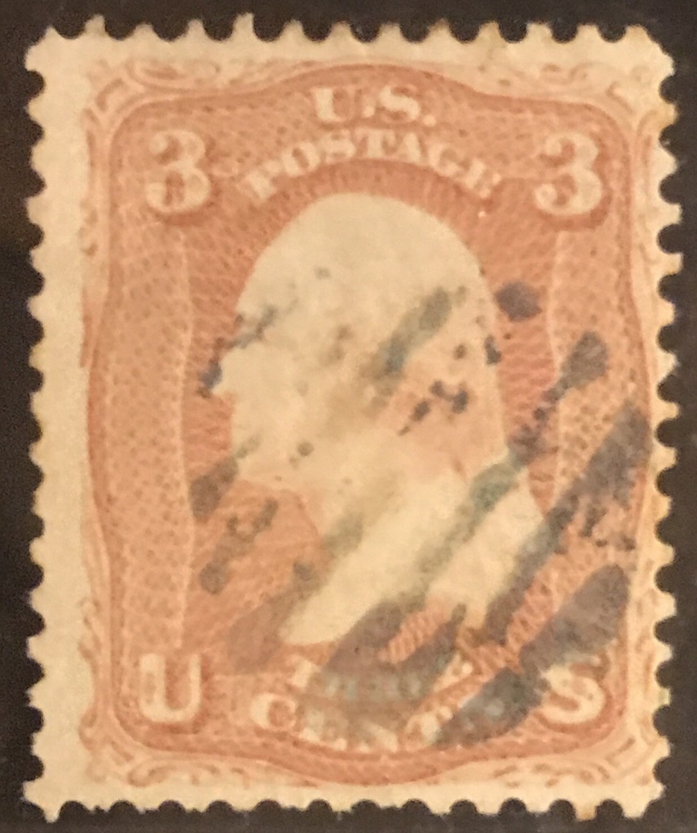m a c ✨3点❤︎ 1861 3c u.S.a. Civil War 🇺🇸 Three Cents George Washington ROSE