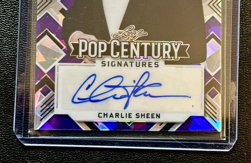 charlie sheen autograph 2022 leaf .. near mint # 4/7 - Picture 9 of 10